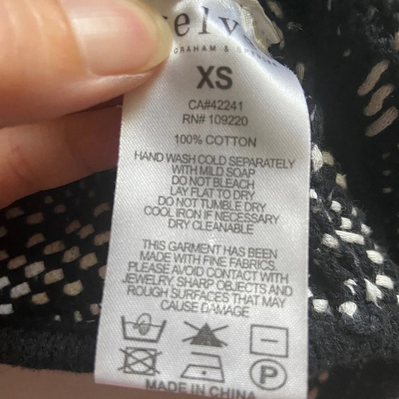 Velvet by Graham & Spencer cotton open knit cardigan sweater Sz XS - Picture 4 of 7